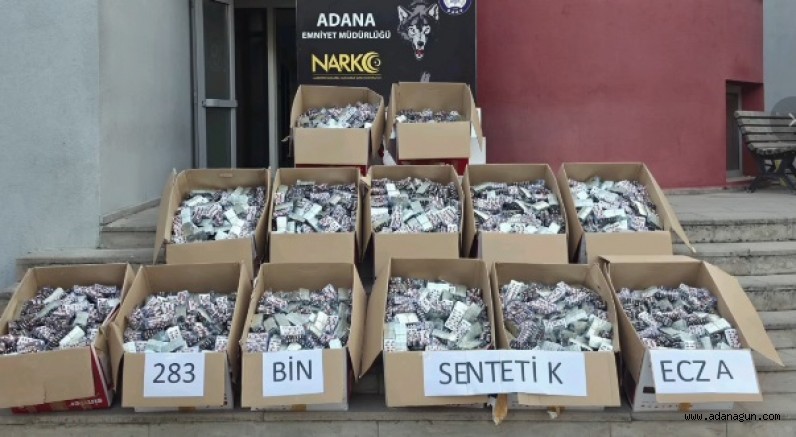 Adana’da evden 283 bin sentetik ecza çıktı