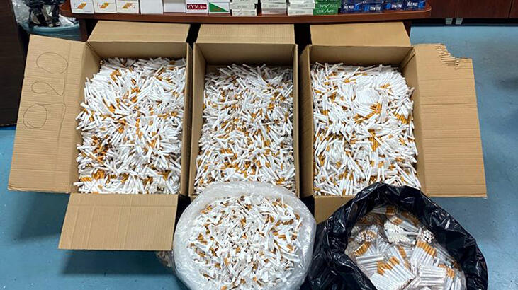 Adana’da 65 bin lira değerinde kaçak sigara ve makaron ele geçirildi