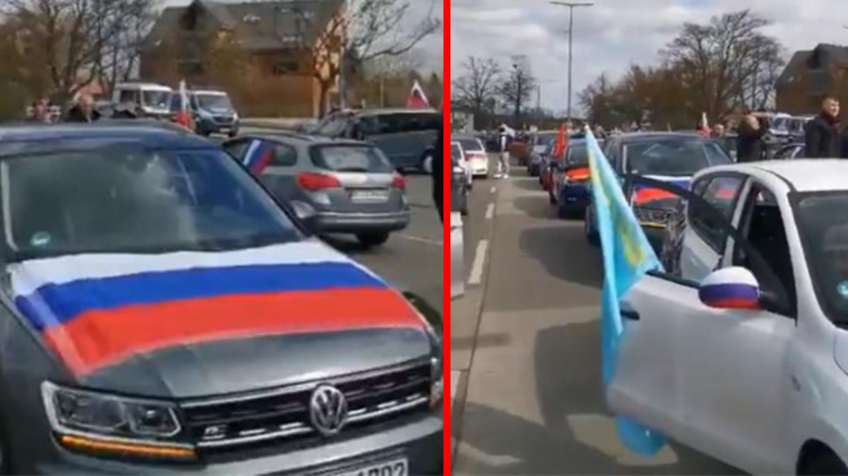 Berlin'de yaşayan Ruslar artan Rus nefretine karşı eylem düzenledi