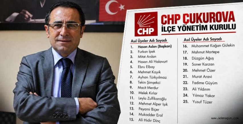 Hasan Aslan Açıkladı: CHP Çukurova’nın Yeni Yönetimi Atandı