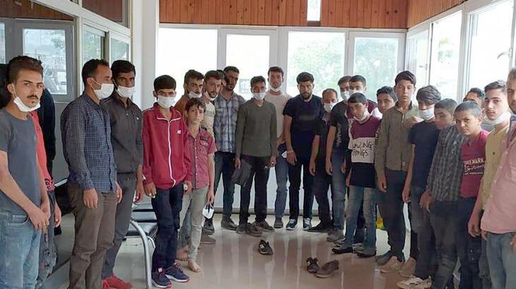 Hatay'da uygulama noktasında 28 kaçak göçmen yakalandı
