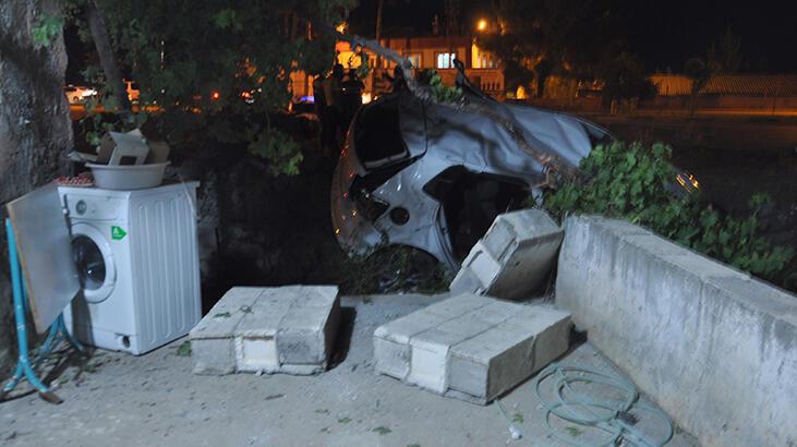 Her şey bir anda oldu! Evin balkon duvarına çarptı