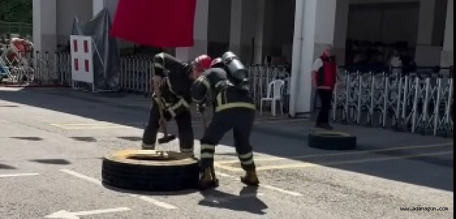 İtfaiyeci olabilmek için yarıştılar
