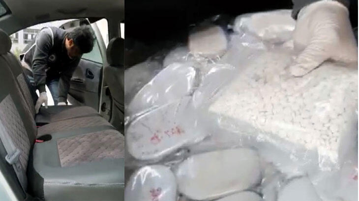 Otomobilin koltuk döşemesini kaldırdı, gözlerine inanamadı!