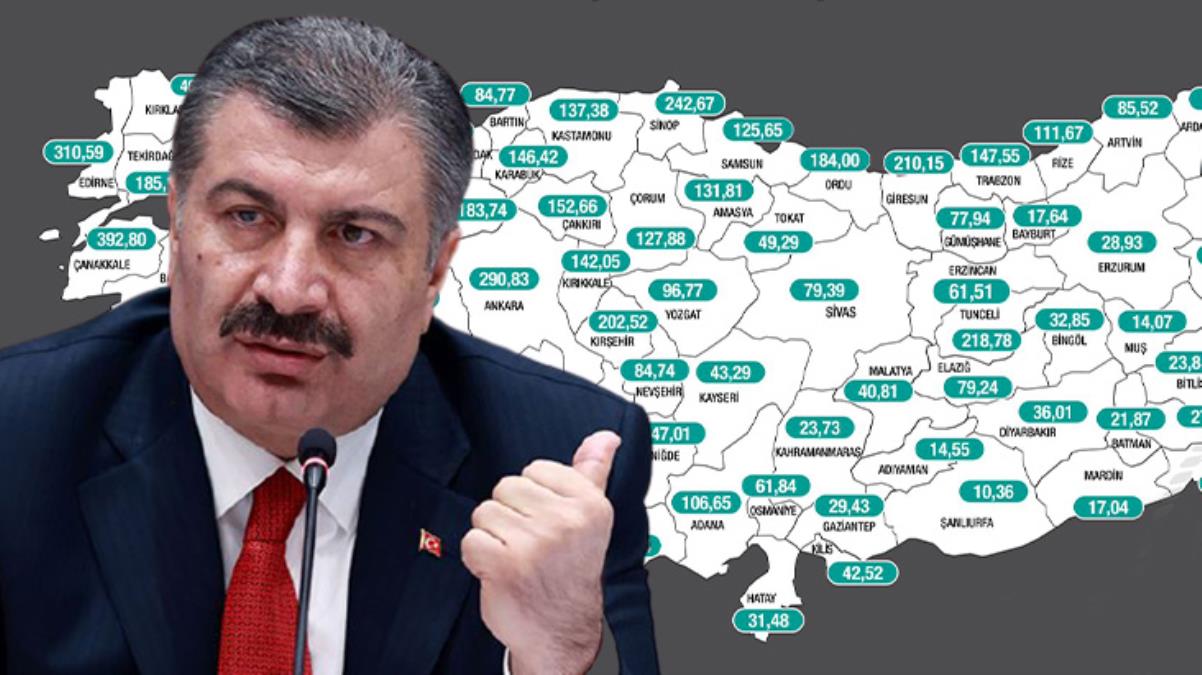 Sağlık Bakanı Koca, haftalık vaka haritasını paylaştı! Eskişehir zirvede yer aldı