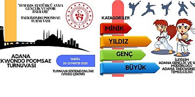 Adana Taekwondo Poomsae Şampiyonası online düzenlenecek