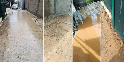 ASKİ'nin yaptığı çalışmanın ardından yapılmayan yollar, her yağmurda bataklığa dönüyor