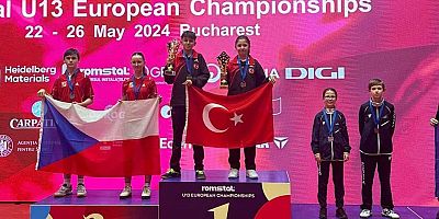 Avrupa Masa Tenisi tarihinde U13’de ilk kez 2 dalda bayrağımızı dalgalandırdı