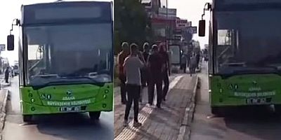 Adana'da kadın otobüs şoförü yolcuya kızınca otobüsü bırakıp gitti