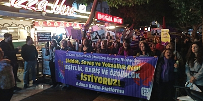 Kadınlar yürüyüş ve basın açıklaması yaptı 
