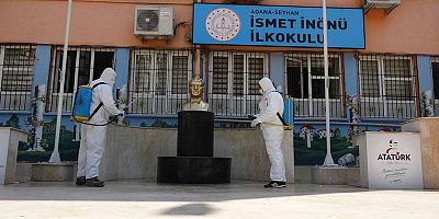 Okullarda dezenfekte ve temizlik çalışması