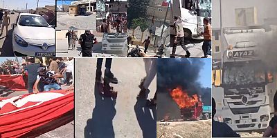 Suriye’de Türk tırları yakıldı, Türk bayrakları indirildi