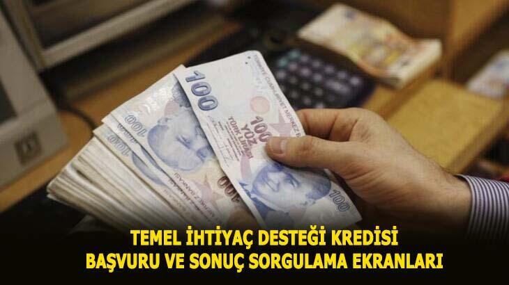 Temel ihtiyaç desteği kredisi başvurusu sorgulama ve 10 bin TL kredi başvuru ekranı!  Vakıfbank, Halkbank, Ziraat Bankası 6 ay ödemesiz 36 ay vadeli kredi başvurusu