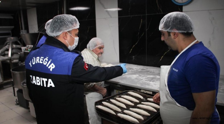 YÜREĞİR BELEDİYESİ ZABITA EKİPLERİNDEN FIRINLARA RAMAZAN DENETİMİ
